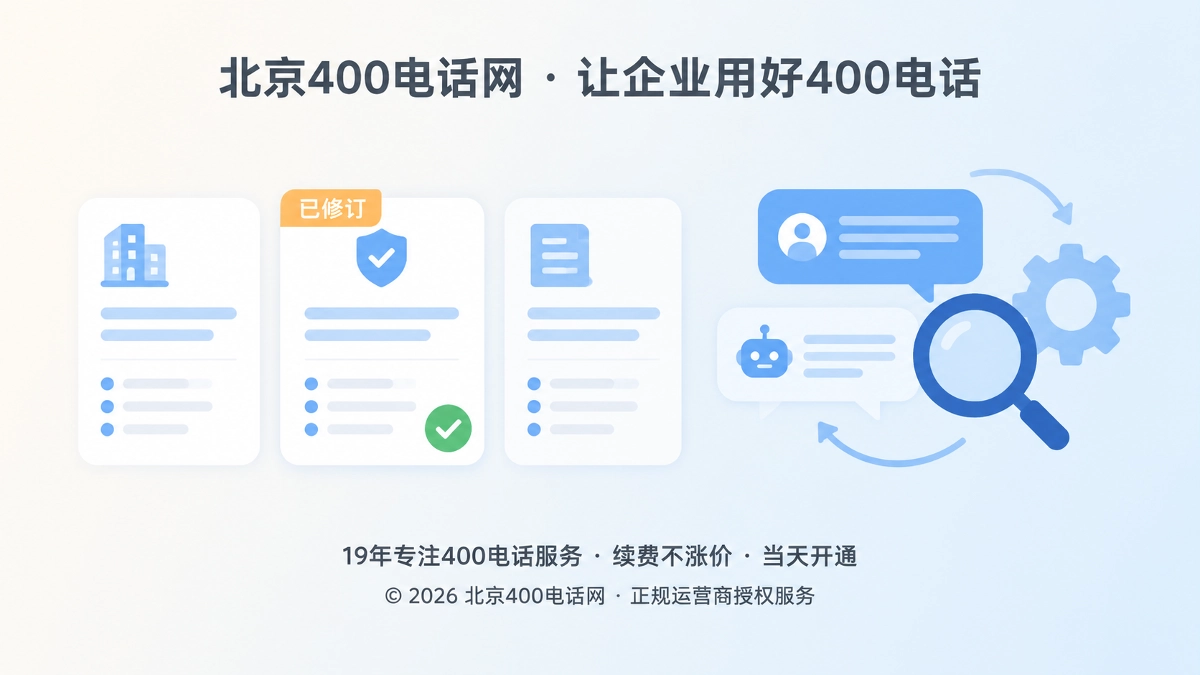 2026年400电话服务商公开纠错机制示意图